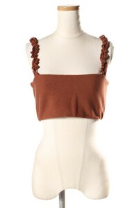  Erin ELIN 18SS cut and sewn knitted frill strap bustier /yy0510 lady's 