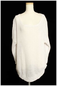 セオリーリュクス theory luxe 17SS Joli Linen Tam セーター ニット リネン 長袖 38 白 ホワイト /yt0430 レディース