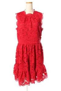 ケイトスペード KATE SPADE DESERT MUSE POPPY FIELD LACE DRESS ワンピース ドレス ひざ丈 ノースリーブ レース NJMU8945 4 赤 レッド btm