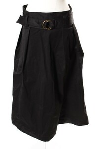 ドゥーズィエムクラス DEUXIEME CLASSE スカート フレア ひざ丈 製品染め コットン 黒 ブラック /fy0517 レディース