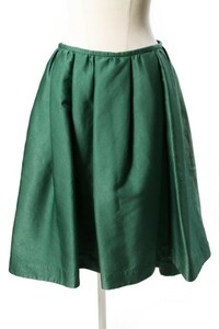 チェスティ Chesty 16AW スカート ロング フレア タック 0 緑 グリーン /mm0516 レディース