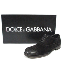 未使用品 ドルチェ&ガッバーナ ドルガバ DOLCE&GABBANA ビジネスシューズ ウィングチップ レザー 5? 黒 ブラック ☆AA★ メンズ_画像8