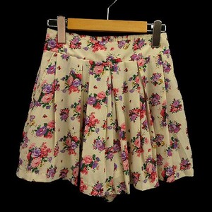  one after hole The - Nice Claup one after another NICE CLAUP short pants total lining floral print beige pink purple green lady's 