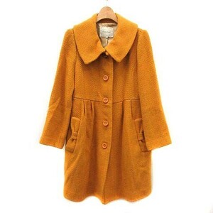 kchu-ru brooch COUTURE BROOCH coat turn-down collar long wool .36 yellow color /YI18 #SM lady's [bekto