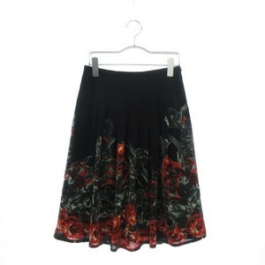  next next skirt pleat floral print 6 black black *S* amy0612 lady's 