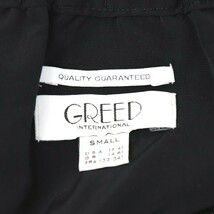 グリード インターナショナル GREED International スカート タイト ミニ ウール 総柄 S 黒 ブラック /TM レディース_画像3