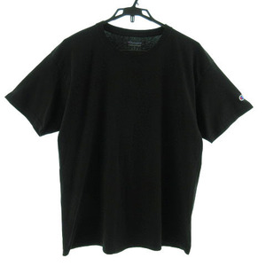 チャンピオン CHAMPION Tシャツ 半袖 ロゴ刺繍 ブラック 黒 XL メンズ