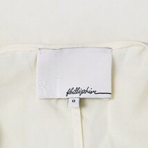 3.1 フィリップリム 3.1 phillip lim ブラウス リボン オーバーサイズ シルク 長袖 0 白 ホワイト /RI5 レディース_画像4