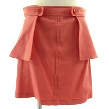 アクアガール オン ザ ストリート aquagirl ON THE STREET スカート ミニスカート へプラム調 日本製 ピンク系 ピンク オレンジ 36_画像1