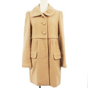  Jill bai Jill Stuart JILL by JILLSTUART coat round color long tuck button up wool S beige lady's 