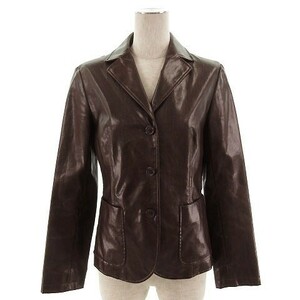 Kumikyoku Suite KUMIKYOKU Куртка с длинным рукавом Синтетическая кожа Блестящий коричневый коричневый 2 Женский