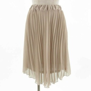  Natural Beauty Basic NATURAL BEAUTY BASIC skirt midi height pleat Flare beige M lady's 