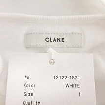 未使用品 クラネ CLANE カットソー 五分袖 バルーン裾 DOUBLE LAYER TOPS 1 白 ホワイト /MF12 レディース_画像6