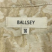 ボールジー BALLSEY トゥモローランド スカート 台形 タック ミニ ジャガード 総柄 リネン混 36 ベージュ 茶 ブラウン レディース_画像5