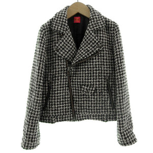  little deicy Little deicy jacket rider's jacket tweed wool . black black white 8 Kids 