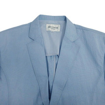ミコノス MICONOS ジャケット テーラードカラー シングル 2B 格子柄 ブルー系 青系 ホワイト 白 110 メンズ_画像3