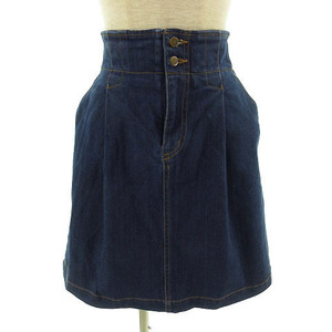  Ray Beams Ray Beams skirt knee height Flare Denim stretch blue blue 0 lady's 