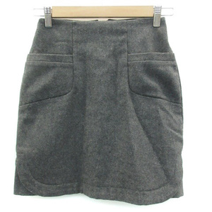 N.Natural Beauty Basic N. Natural Beauty Basic skirt tight mini height wool .S dark gray /YM26 lady's 