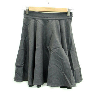  Beams laitsuBEAMS Lights skirt flair mini height wool 38 gray /MS7 lady's 