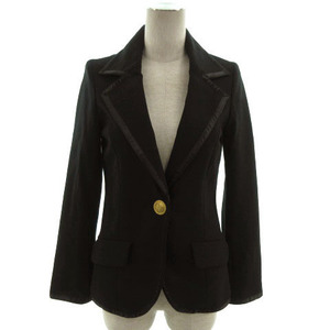  Cecil McBee CECIL McBEE jacket tailored jacket single 1B piping gold button made in Japan black black 9 lady's 