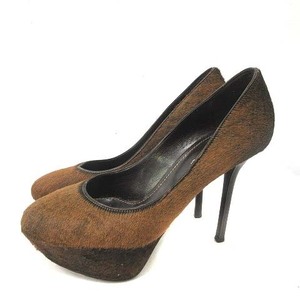  Sergio Rossi Sergio rossi pumps high heel 10.5cm platform round tu35 1/2 22.5cm tea Brown /HH