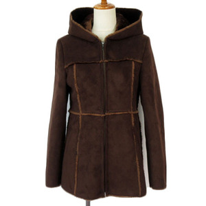 liyonLYON coat jacket fake mouton fur 38 tea Brown lady's 