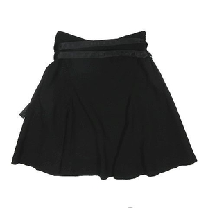 ジェイ&アール J&R フレアスカート ミニ丈 2連ベルト付き サイズS 黒 ブラック レディース
