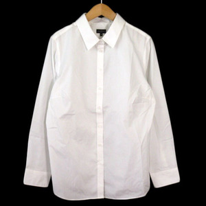 未使用品 タルボット TALBOTS シャツ ブラウス ストレッチ 長袖 12 白 ホワイト レディース