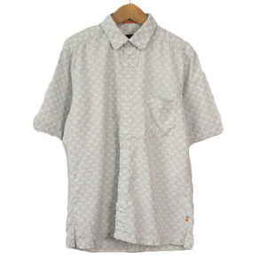  reyn spooner reyn spooner Vintage рубашка общий рисунок короткий рукав хлопок S серый мужской 