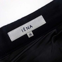 イエナ IENA スカート ウール スカラップ風 フレア ひざ丈 S 36 黒 ブラック レディース_画像5