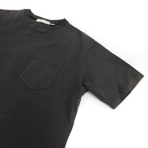 ユナイテッドアローズ A DAY IN THE LIFE UNITED ARROWS Tシャツ 半袖 胸ポケット シンプル COTTON USA 厚手 グレー系 グレーカーキ_画像3