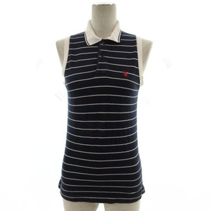  Jim Flex Gymphlex рубашка-поло безрукавка окантовка вышивка хлопок темно-синий темно-синий белый 12 женский 