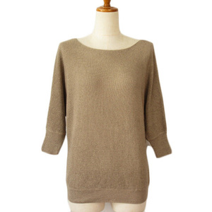 a-*ve*ve standard Michel Klein a.v.v standard cut and sewn knitted do Le Mans sleeve lame M beige lady's 