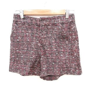  Rope ROPE short pants tweed 36 pink /RT lady's 