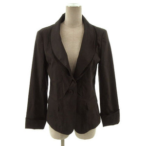  Comme Ca Du Mode COMME CA DU MODE jacket shawl color single 1B switch .linen. Brown tea 11 lady's 
