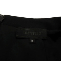 アンタイトル UNTITLED スカート ひざ丈 日本製 シンプル コットン混 ブラック 黒 3 レディース_画像6