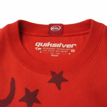 クイックシルバー QUIKSILVER トレーナー クルーネック スウェット プリント M 赤 レッド メンズ_画像6