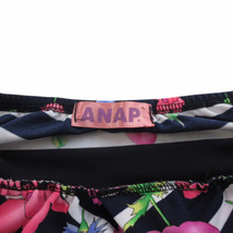 アナップ ANAP ワンピース ホルターネック カシュクール ボーダー 花柄 白 ホワイト レディース_画像6