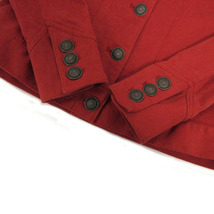 クックジーンズ Cook jeans ジャケット デニムジャケット ジージャン 衿ワイヤー ストレッチ レッド系 赤系 S レディース_画像4