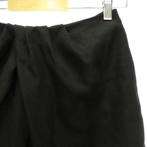 シップス SHIPS スカート タイト ひざ丈 タック ギャザー 日本製 ウール 無地 M 黒 ブラック ボトムス レディース_画像3