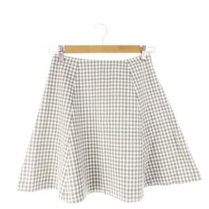 retiazeruREDYAZEL skirt circular flair Mini check total pattern M gray /AH10 * lady's 