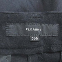 フローレント FLORENT テーパードパンツ ワイド ウエストマーク 34 黒 ブラック /CT レディース_画像6