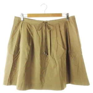 wim gadget Whim Gazette skirt typewriter Mini flair gya The - lustre feeling 36 beige khaki /CK22 * lady's 