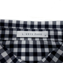 ローリーズファーム LOWRYS FARM シャツ 半袖 へプラム風 フリル ギンガムチェック ネイビー 紺 ホワイト 白 M レディース_画像7