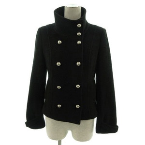  Apuweiser-riche Apuweiser-riche jacket outer stand-up collar double Anne gola. black black 1 lady's 