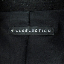 ウィルセレクション WILLSELECTION テーラードジャケット ミドル丈 総裏地 シングルボタン 1 黒 ブラック /SY40 レディース_画像3