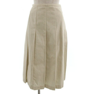  Cocue COCUE skirt pleat midi height simple ivory 2 lady's 