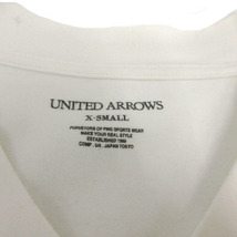 ユナイテッドアローズ UNITED ARROWS Tシャツ 半袖 Vネック 無地 シンプル オフ白 XS メンズ_画像5