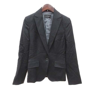  Le souk Le souk tailored jacket одиночный общий подкладка полоса шерсть 36 чёрный черный /CT женский 