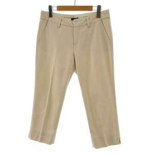  Ined INED pants slacks slim simple Zip fly beige 13 lady's 